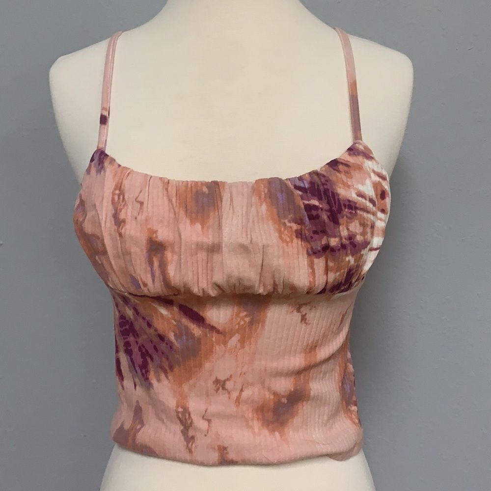 Ribbed Cami Tie Dye Top Juniors Large New‎